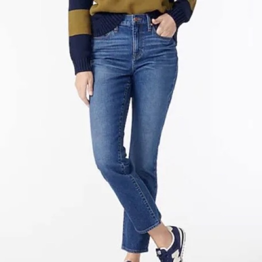 J.Crew‎ Slim Boyfriend Jeans 31” Blue Dark Wash Ankle Crop Casual Everyday Denim